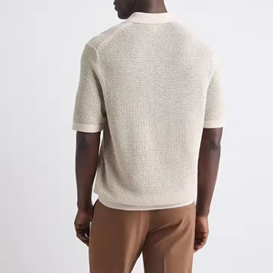 Ropa informal para hombre, polos, superventas, nuevo diseño, logotipo personalizado, polos transpirables de Color sólido para hombre - Product Image 4