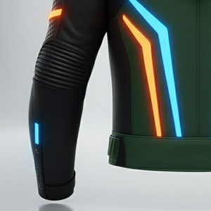 Veste en cuir de motard de haute qualité Logo personnalisé Veste en cuir élégante pour homme Veste en cuir de moto pour homme Nouvelle arrivée - Product Image 5