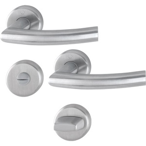 Juego de Rosetas de Acero Inoxidable Narvik E1430ZP/17KV/17KVS F69 SK/OL DIN, Accesorios para Rieles de Cortinas Izquierdos/Derechos D/D HOPPE - Product Image 1