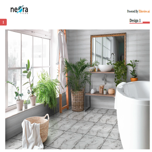 Carreaux de porcelaine modernes au design ambré Onix 600x600mm finition brillante gris foncé pour salle de bain et salon - Product Image 2