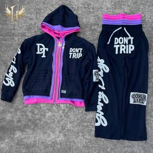 Ensemble de survêtement unisexe tendance, sweat à capuche surdimensionné et pantalon de jogging, style streetwear, ensemble de survêtement unisexe à manches longues, vêtements de sport athlétiques - Product Image 5