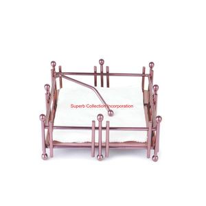 ที่ใส่กระดาษเช็ดปากโลหะสีโรสโกลด์ที่ทันสมัยพร้อมที่ใส่กระดาษทิชชูตกแต่งทันสมัยสำหรับโต๊ะอาหารและร้านอาหาร - Product Image 3