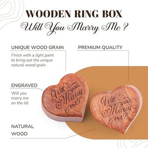 paper recyclable <b>ring</b> box Direct Natural Magnetic Wooden <b>Ring</b> Box Black Walnut Wood <b>Ring</b> Box <b>for</b> <b>Couples</b> Wedding at low price - Product Image 3