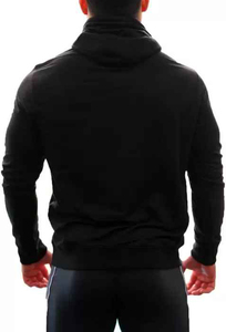 Venta al por mayor por encargo de talla grande de los hombres 100% algodón sudaderas con capucha de manga larga cuello de invierno patrón de impresión - Product Image 3