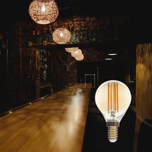 Optonica 1418 Ampoule LED d'intérieur à intensité variable 4W Filament de verre doré G45 E14 2500K - Product Image 6