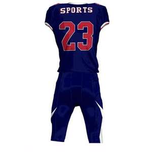 Beste Qualität Kunden spezifisches Design American Football Uniform Atmungsaktiv Schnellt rocknend mit kurzen Ärmeln und gedrucktem Namen und Logo - Product Image 6