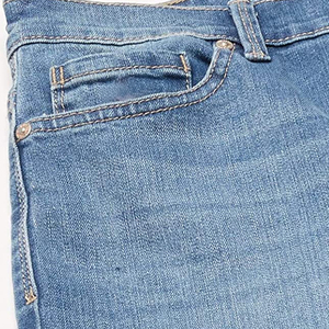 Jeans de Mezclilla Desgastados de Cintura Alta con Logotipo Personalizado OEM para Mujer, Pantalones Acampanados Azules con Plumas, Talla Grande, Moda de Invierno OEM 2025 - Product Image 4