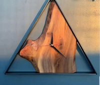 Jam dinding kayu hitam dan jam tangan Modern sederhana dan modis dekorasi rumah ukiran dan desain kerajinan kustom