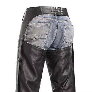 Chaps en cuir pour hommes, conception de logo personnalisé à prix raisonnable, utilisation en extérieur, couleur unie, hommes délavés - Product Image 4