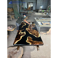 Meilleure vente de 2025: Table en bois flotté naturel mélangé à la résine époxy pour la décoration de la maison WhatsApp: + 84 901 052 217