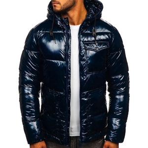 Customizable <b>Men's</b> Winter Puffer <b>Jacket</b> Loose Bubble Padding Filled Corduroy Canvas Fabric 220g <b>Pullover</b> OEM Processed Solid - Product Image 1