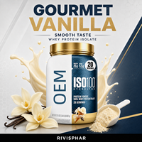 Poudre d'isolat de protéines de lactosérum hydrolysée, absorption rapide, sans sucre, faible en glucides, saveur vanille gourmet, pour la récupération musculaire