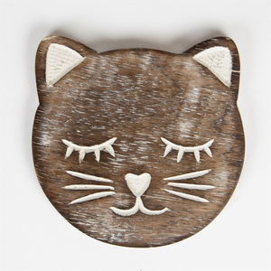 Modern Design Wood Holder <b>Cat</b> Design Wooden Tea Coasters for Home Office Table Use Good Quality Product - Product Image 4
