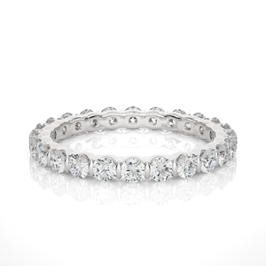 100% เพชรแท้ Eternity วง14K ทองคำบริสุทธิ์-24x สดใส2.3มม. รอบตัดห้องทดลองปลูกเพชรแหวนนิรันดร์สำหรับผู้หญิง - Product Image 3