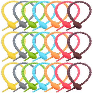 Attaches de câble en silicone Logo de haute qualité personnalisé avec prix d'usine du service ODM/OEM - Product Image 1