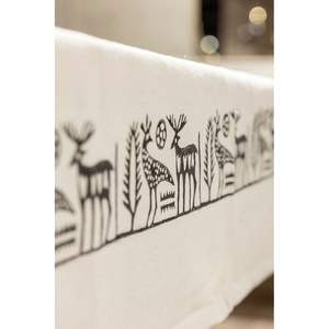 Mantel Rectangular de Algodón y Lino Hitite de 160x200cm, Cubierta de Mesa Étnica Hecha a Mano para Uso Doméstico - Product Image 2