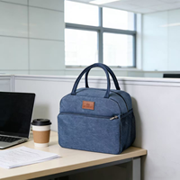 Sac Isotherme Prêt à l'emploi – Sac Repas Portable Gris avec Grande Capacité pour le Travail, l'École et les Pique-niques