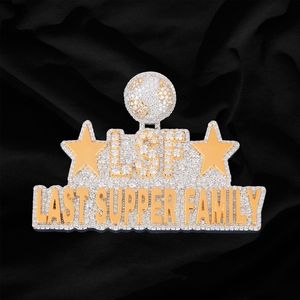 AMBER JEWELS T-364 Last Supper Family LSF 18K <b>Solid</b> <b>Gold</b> Diamond <b>Pendant</b> Hiphop Unisex - Product Image 1