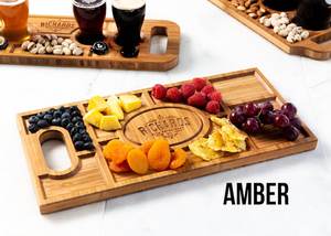 Planche à découper en bois rectangulaire pour la cuisine, planche à découper en gros personnalisée avec finition blanche et marron, planche à fromage - Product Image 6