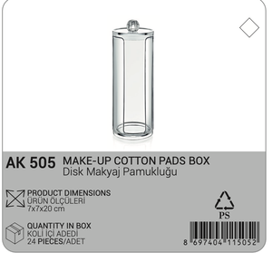 Distributeur de tampons en coton acrylique avec couvercle, organisateur de maquillage, technique d'injection, transparent, moderne, écologique, rangement cosmétique - Product Image 2