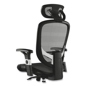 Silla de trabajo giratoria ergonómica de malla Alera Minerva de 17,24 a 20,98 pulgadas. Soportes para Altura de Asiento con Capacidad para 275 Libras. Sillas de Oficina Negras - Product Image 3