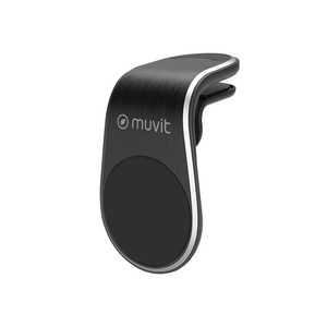 Support de téléphone portable Muvit MCCHL0007 noir pour tableau de bord de voiture, support de voiture et de téléphone portable portable pour GPS et téléphones portables - Product Image 1