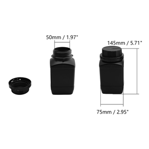 Flacon de réactif en plastique HDPE à large ouverture 500ml Flacons de réactif chimique de laboratoire en plastique Emballage liquide à large ouverture avec bouchon à vis - Product Image 5