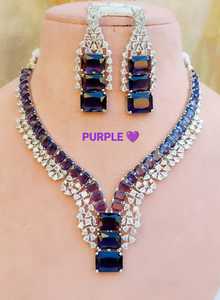 Conjunto de collar de Zirconia cúbica de corte de estrella de alta calidad para mujer, conjunto de collar de diamantes artificiales de lujo asequible para ropa de fiesta - Product Image 4