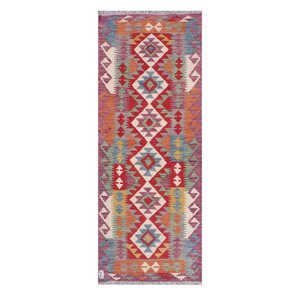 Alfombra Kilim de Maimana, Afganistán, 195 x 74 cm, Alfombras y Juegos de Alfombras - Product Image 1