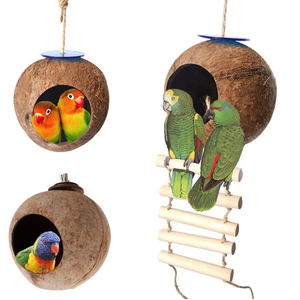 PRIX D'USINE NID D'OISEAU EN NOIX DE COCO MAISON SUSPENDUE | POUR JARDIN ET PATIO - Product Image 4