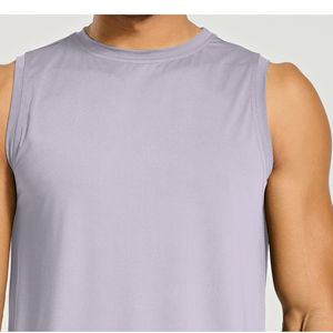 2025 hommes gymnastique gilet haut coton polyester Street Wear été musculation Muscle sans manches gymnastique conception hommes T-Shirts débardeur hommes - Product Image 5