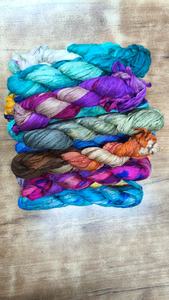 Custom made Eco friendly tied dyed sari silk ribbons vibrant recycled for crafts gift wrap weaving or boho inspired creations. - Product Image 3