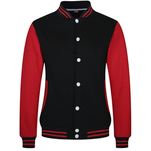 OEM de alta calidad parche bordado hombres Universidad personalizado béisbol bombardero Letterman Crop cuero manga más tamaño Varsity chaqueta - Product Image 3