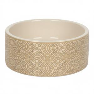 Bol pour animaux de compagnie en acier inoxydable avec finition cuivre antique de luxe, motif en relief, bol pour nourriture pour chien, fabricant en gros - Product Image 2