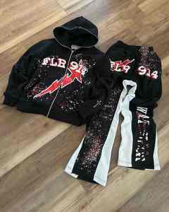 2025 hiver mode Design survêtement pour hommes haute qualité personnalisable DTG côté rayure pantalon avec Logo comprend pantalon et chemise - Product Image 5