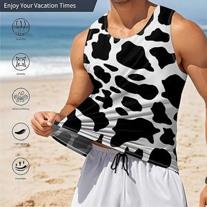 เสื้อกล้ามโพลีเอสเตอร์สำหรับผู้ชายเสื้อออกกำลังกายแบบสั่งทำสำหรับฟิตเนสออกแบบใหม่-ขายส่ง - Product Image 3