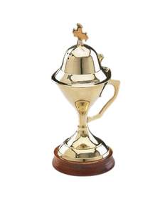 Brass <b>Incense</b> Burner Cross On Top Metal Crafts Decorative <b>Incense</b> Stick Stand Hot Selling <b>Incense</b> Burner For Wedding Decor - Product Image 3