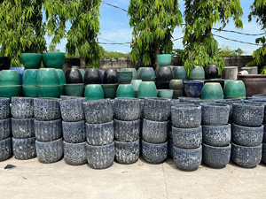 Thủ công <span class=keywords><strong>Atlantis</strong></span> kết cấu gốm <span class=keywords><strong>planter</strong></span> thời tiết tuổi nồi đất sét cho Patio và ban công vườn - Product Image 6