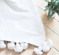 Saf beyaz Boho tarzı Berber el yapımı fas Bedcover el dokuma atmak battaniye ev otel veya piknik için sanatçılar tarafından