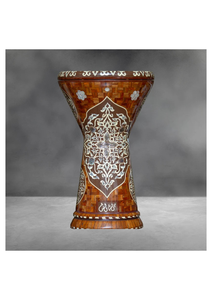 Authentique Darbuka Sombaty Gawharet El Fan en aluminium avec chambre en bois d'ambre tressé à la main, 23 cm, pour Doumbek - Product Image 5