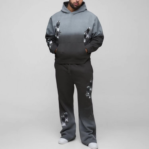 Survêtement personnalisé de haute qualité du fabricant Sweat à capuche respirant et pantalon ample avec survêtement à effet soleil Produit de vente populaire - Product Image 5