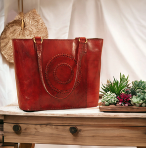 Un sac fourre-tout texturé brun rougeâtre élégant avec un sous-verre en marbre est maintenant disponible à des prix de gros. - Product Image 3