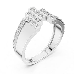 แหวนหมั้นเพชรทรงกลมสีโรสโกลด์ 14K สำหรับผู้หญิง |   เพชรที่เพาะเลี้ยงใหม่ - Product Image 6