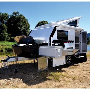 Remolque de Viaje Plegable Moderno y Ligero, Remolque de Campamento con Suspensión Independiente, Impermeable, RV para Acampar - Product Image 1