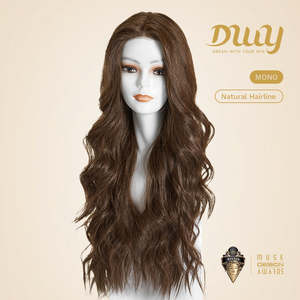 Brittany-DWY Free Part <b>Brown</b> Tresses Wavy Synthetic <b>Wig</b> with Light <b>Brown</b> Lace Front - Product Image 2