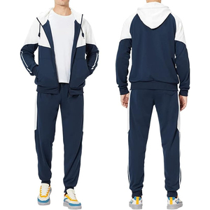 Jogger full zip HOODIE ropa deportiva hombres sudadera conjuntos gimnasio chándales para hombres de alta calidad - Product Image 3