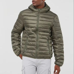 Ropa de calle para hombre, chaqueta acolchada con burbujas, cuello levantado personalizado, bombardero con cremallera, ropa de abrigo de invierno - Product Image 1