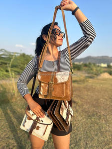 Bolsos de mano para mujer Cuero de vaca real Nuevo diseño Monedero Elegante Casual Sling Bag Western Bolsos de cuero genuino - Product Image 4