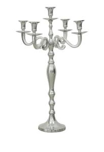 Candelabro blanco Candelabro de metal alto Centro de mesa de boda - Product Image 4