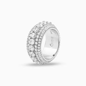 Men's 14K Gold Plated 925 <b>Sterling</b> <b>Silver</b> Lab Created Moissanite Emerald Cut Channel Setting Eternity <b>Band</b> <b>Wedding</b> Ring SHREYA - Product Image 6